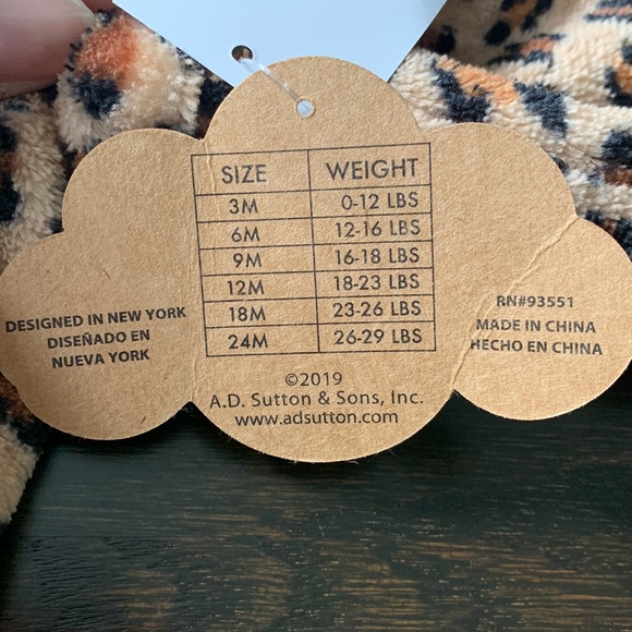 NWT Leopard Baby Essentials Onezie 6M - Picture 5 of 7